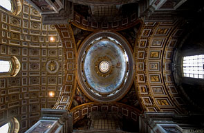 The ceiling of St Peter’s Basilica
