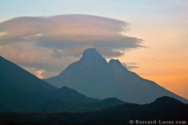 Mount Mikeno in the neighbouring Democratic Republic of Congo.